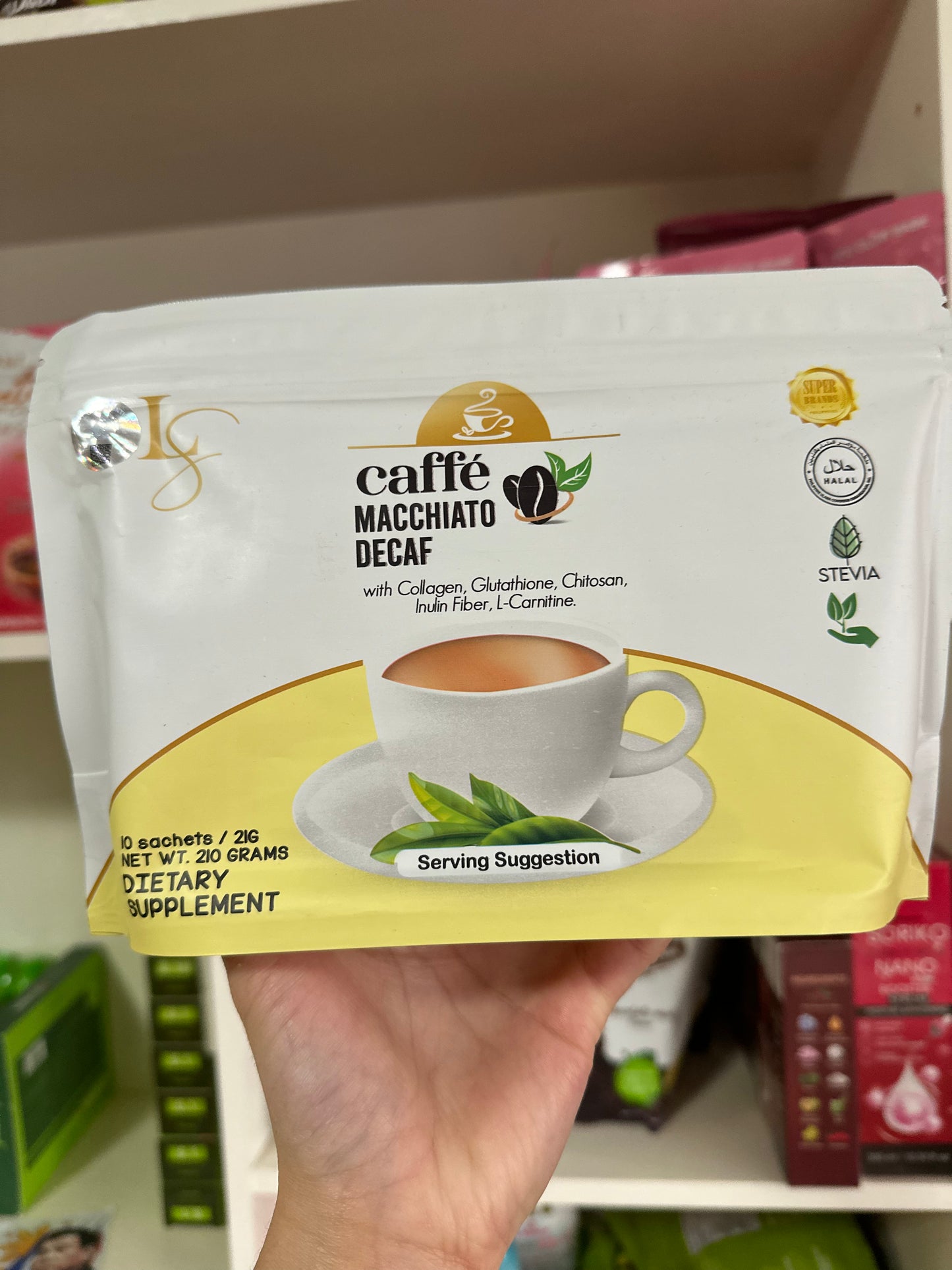 Luxe Slim Caffe Macchiato Decaf Pouch - 10 Sachets