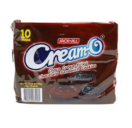Jack ‘n Jill Cream O Choco Cream Filled Chocolate Sandwich Cookies 10x30g
