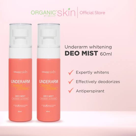Organic Skin Japan Intensive Whitening Underarm Deo Mist Deodorant Spray (60ml)