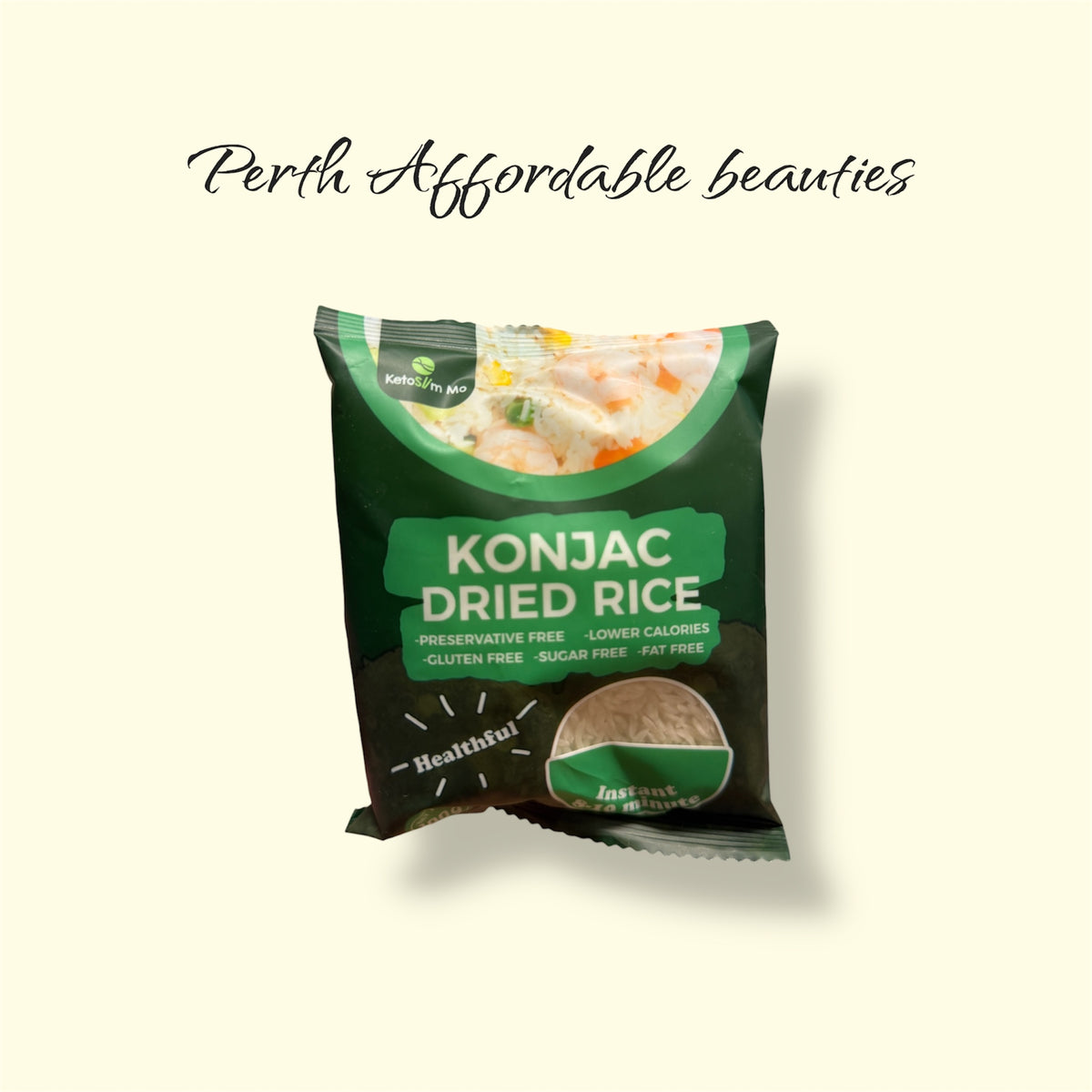 KetoSlim Mo KONJAC DRIED SHIRATAKI RICE 100g
Convenient Single-Serve Pack (Travel Pack) SINGLES