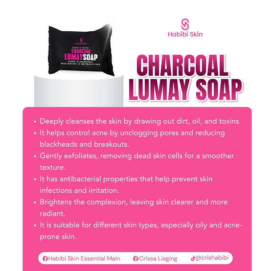 Habibi Skin CHARCOAL LUMAY SOAP 70g
Deep Cleansing Detoxifying Whitening