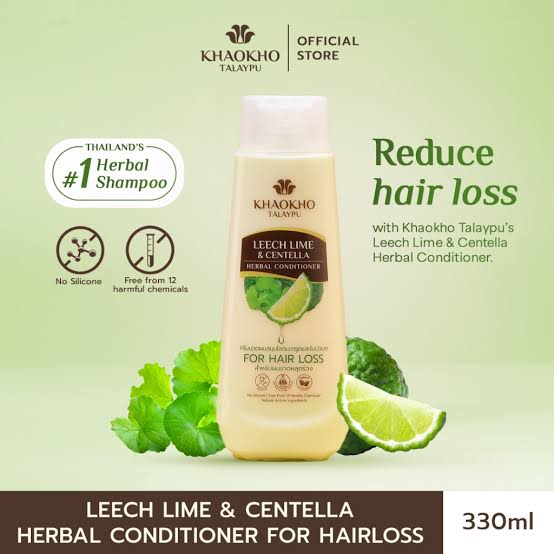 Khaokho Talaypu Herbal Shampoo Leech Lime and Centella - 185mL