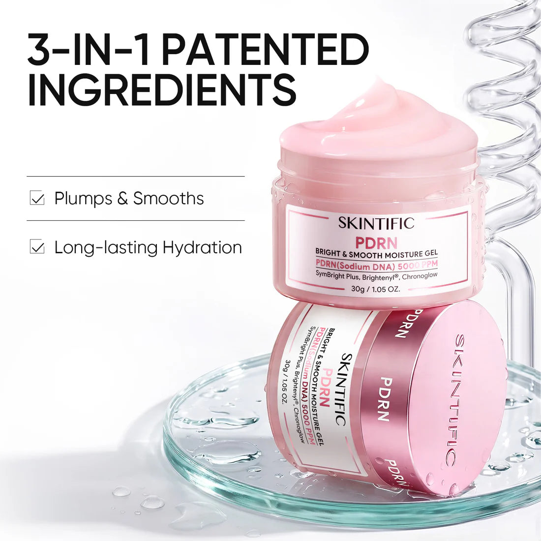 SKINTIFIC PDRN Bright & Smooth Moisture Gel Cream Moisturizer 30g