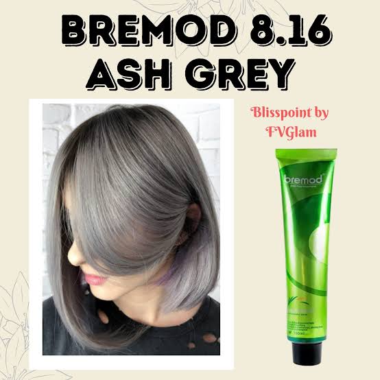 Bremod 8.16 Ash Grey Hair Color Dye Cream & 9% OR 12% Oxidizer