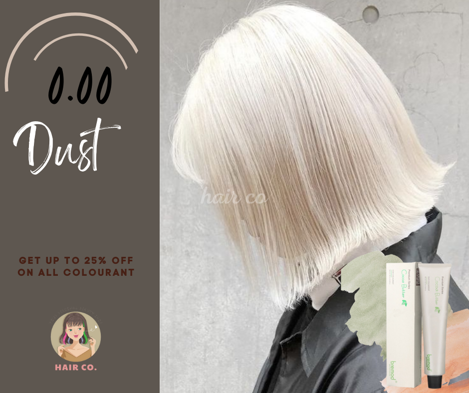 Bremod 0.00 DUST PREMIUM Hair Color Dye Cream 100ml & Oxidizer - 12%