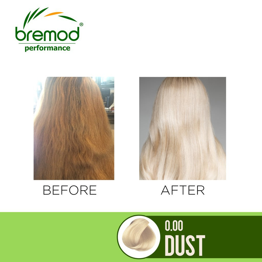 Bremod 0.00 DUST PREMIUM Hair Color Dye Cream 100ml & Oxidizer - 12%