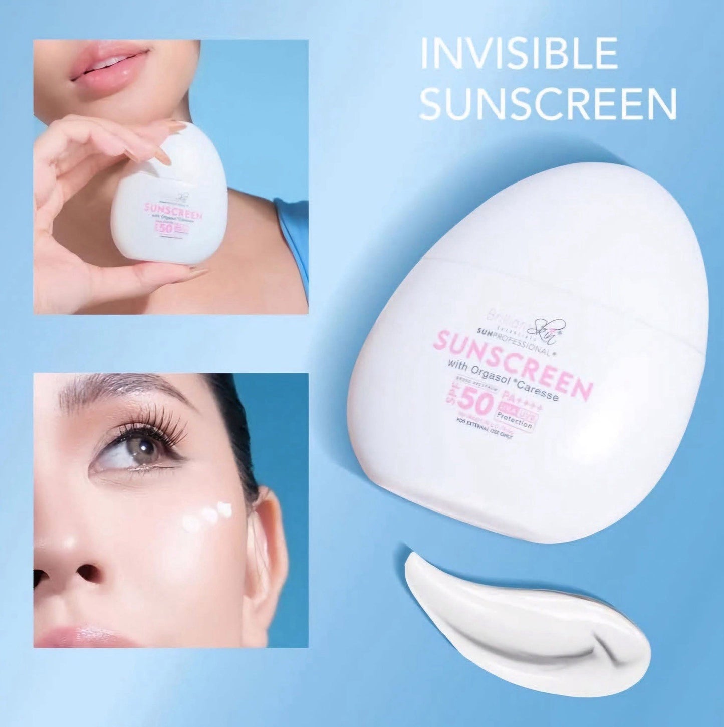 Brilliant Skin SunProfessional Sunscreen with Orgasol Caresse SPF 50 PA++++ - 50g
