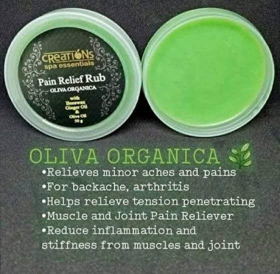 Creations Spa Essentials Pain Relief Rub – OLIVA ORGANICA Mint & Herb Scent 50g