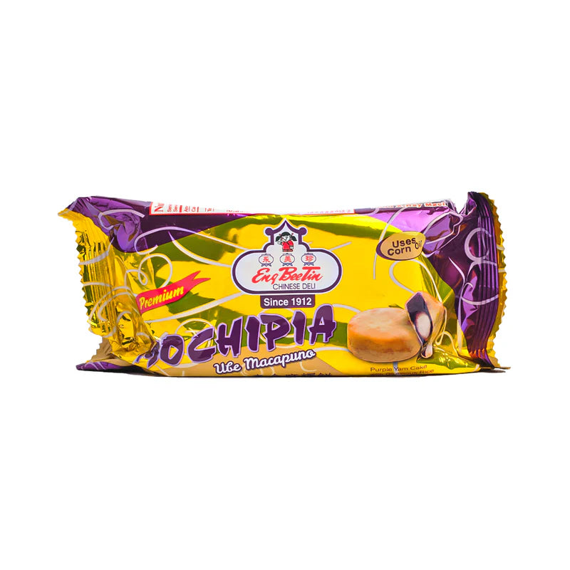 PREMIUM MOCHIPIA UBE MACAPUNO HOPIA ENG BEE TIN 150g