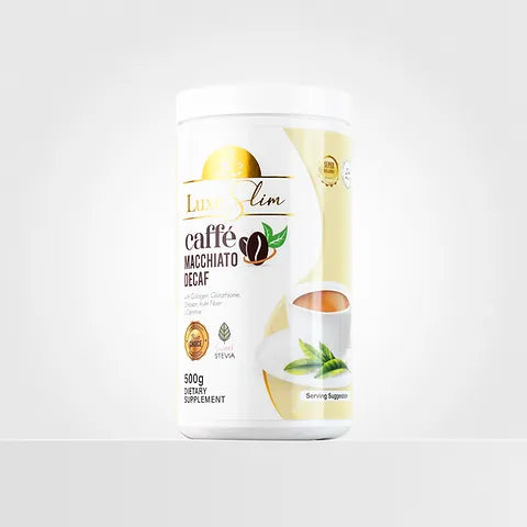 Luxe Slim Macchiato Decaf 500g Tub