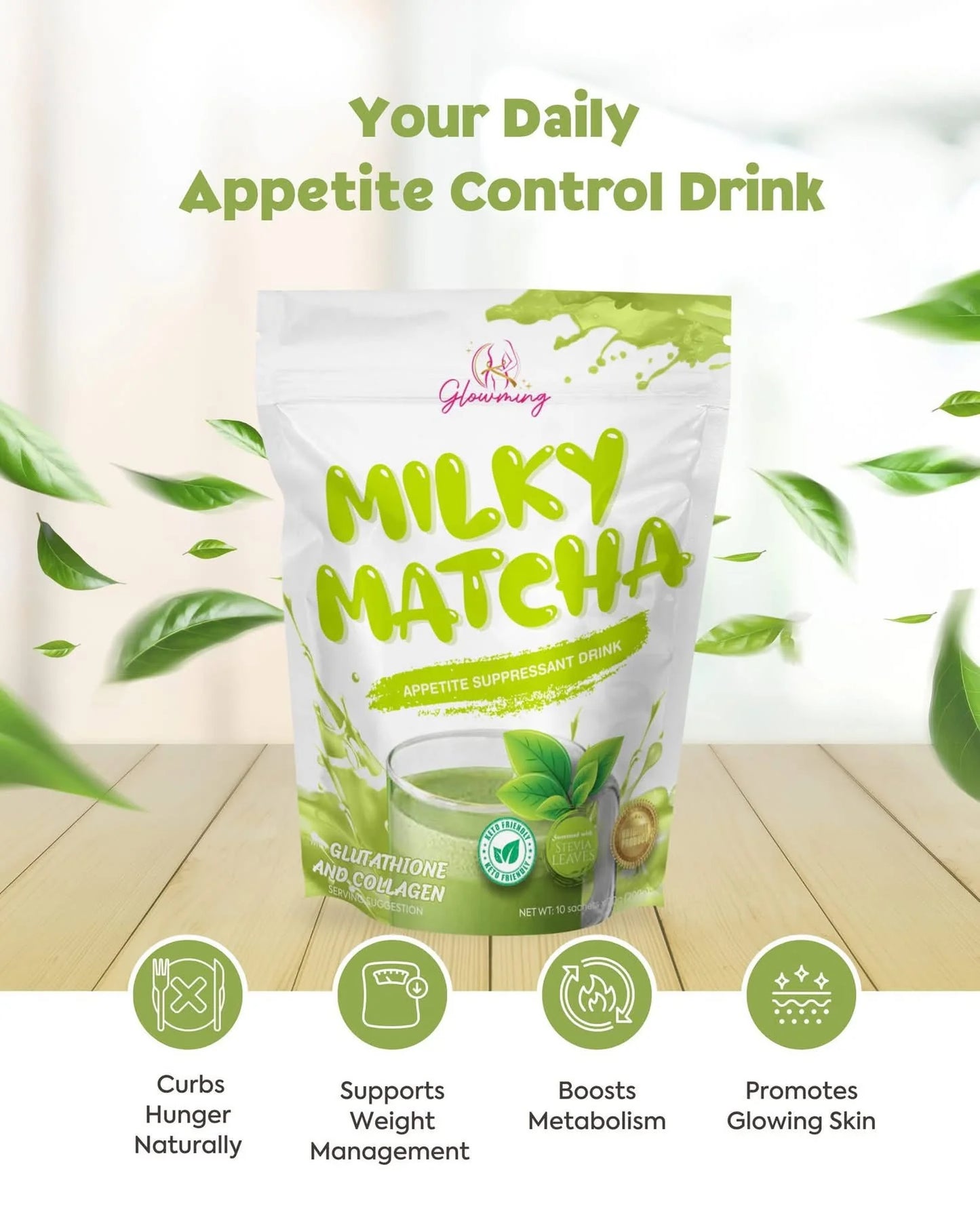 Glowming Shape Detox Premium MILKY MATCHA - Cris Cosmetics (CC Glam)