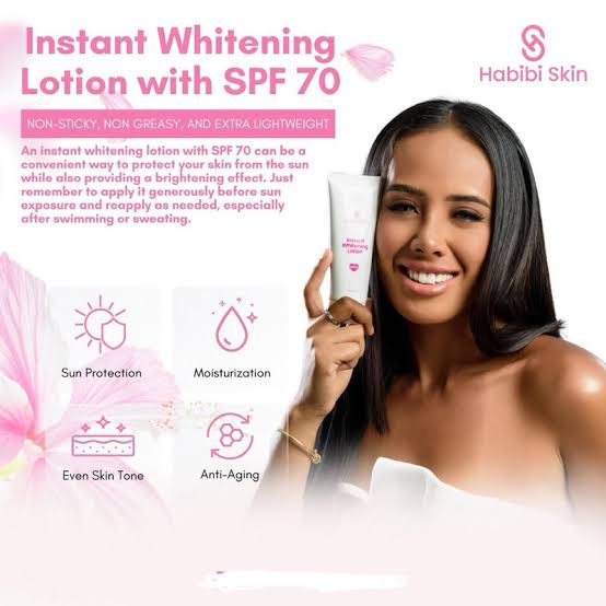 Habibi Skin Instant Whitening Lotion SPF 70 - 100g