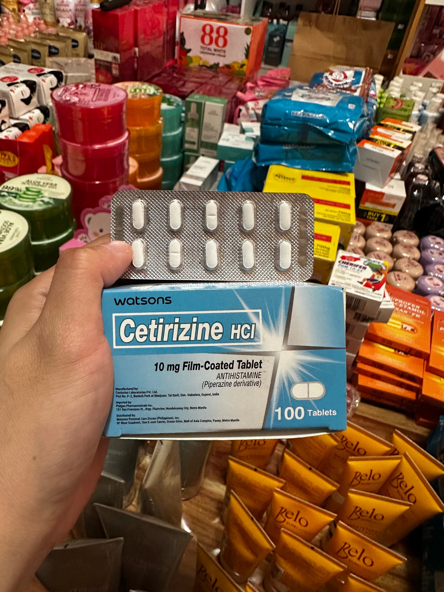 Cetirizine hydrochloride 10mg - Sold per pad (10 tablets)