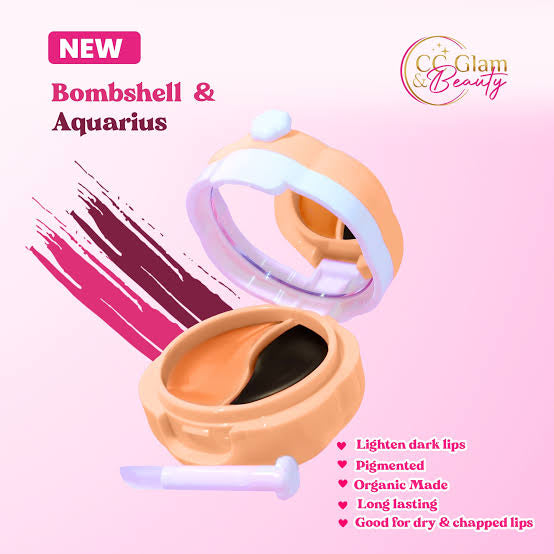 CC GLAM By Cris Cosmetics Lip Balm Stain - DUO PEACH AND BLOODSHOT SHADES