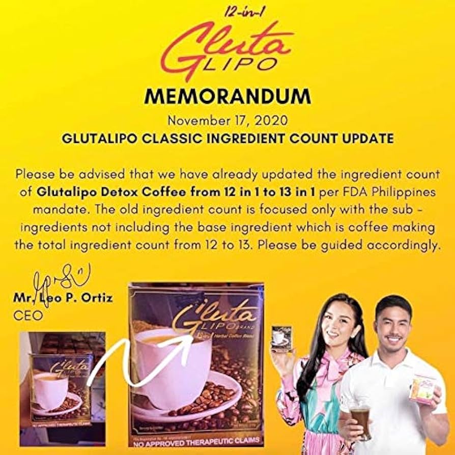 Glutalipo Detox Coffee 13 in 1 - 10 Sachets
