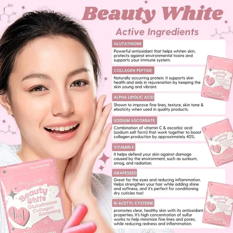 Beauty White Capsule By You Glow Babe 4 in 1 Intense Whitening Caps