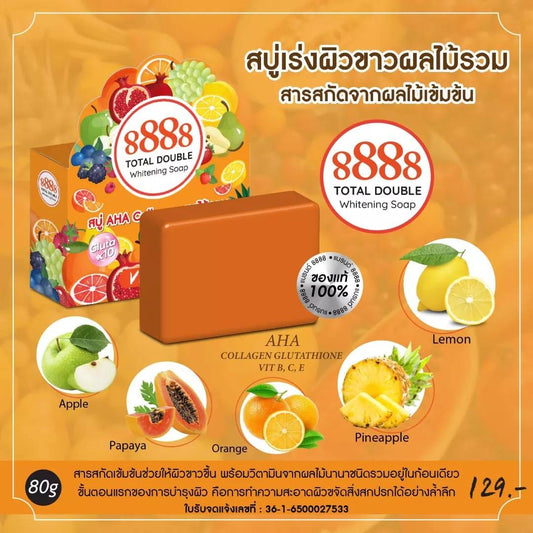 8888 TOTAL DOUBLE WHITENING SOAP 80G