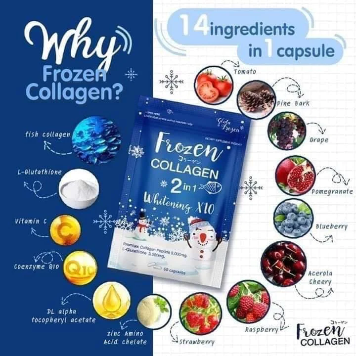 Frozen Collagen 2in1 x10 Whitening - 60 Capsules