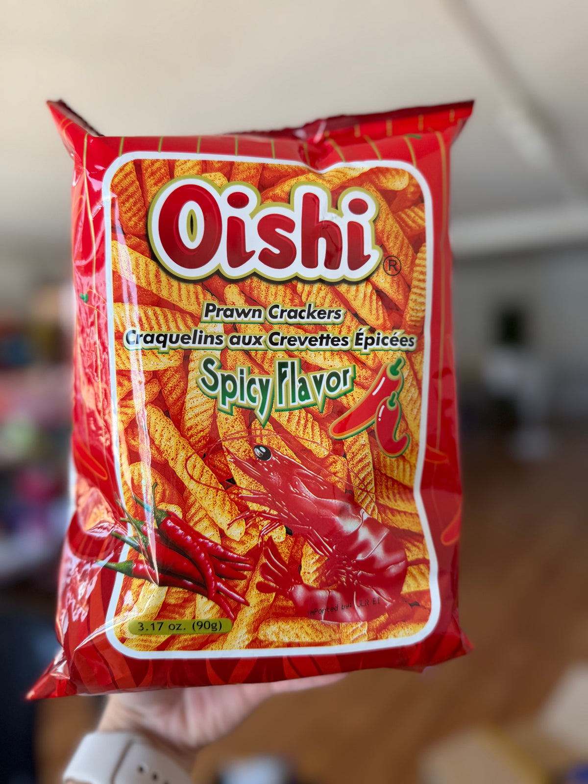 Oishi Prawn Crackers Spicy Flavor 90g
