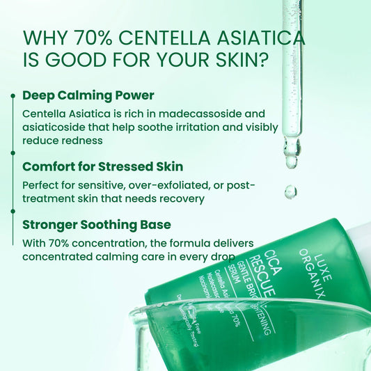 Luxe Organix Cica Rescue Gentle Brightening Serum 30ml
