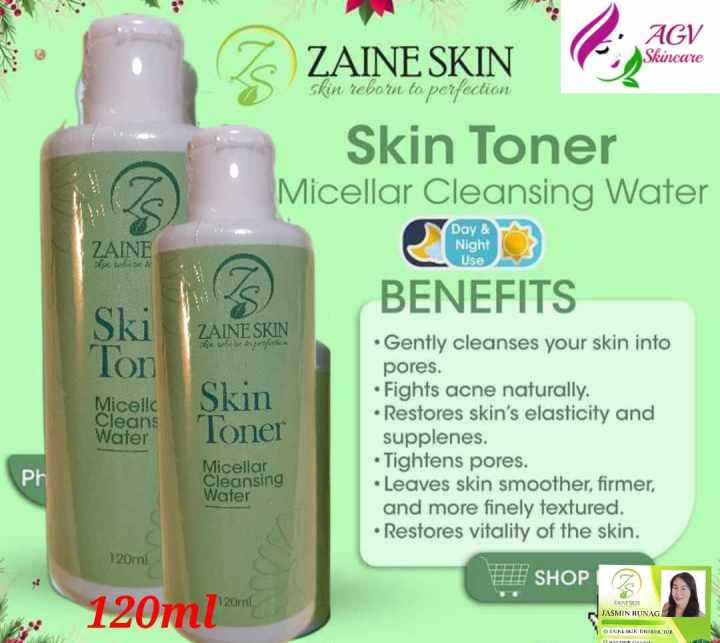 ZAINE SKIN TONER. MICELLAR CLEANSING WATER 120ML