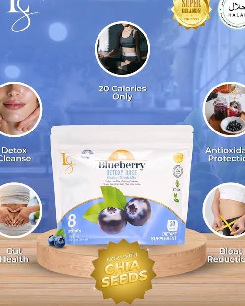Luxe Slim Blueberry Detoxy Juice - 8 Sachets Pouch