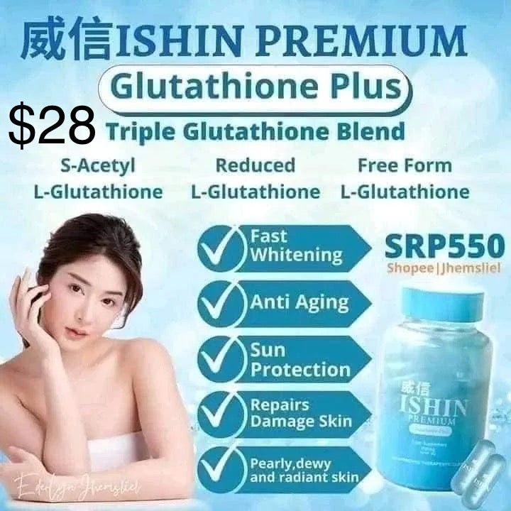 Ishin Premium Glutathione Plus - 60 Capsules