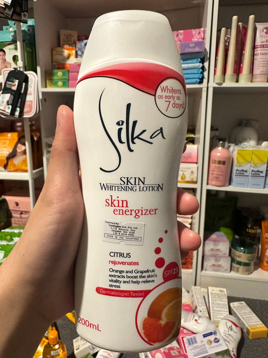 Silka SKIN WHITENING LOTION Skin Energizer CITRUS Rejuvenates SPF23 - 200ml