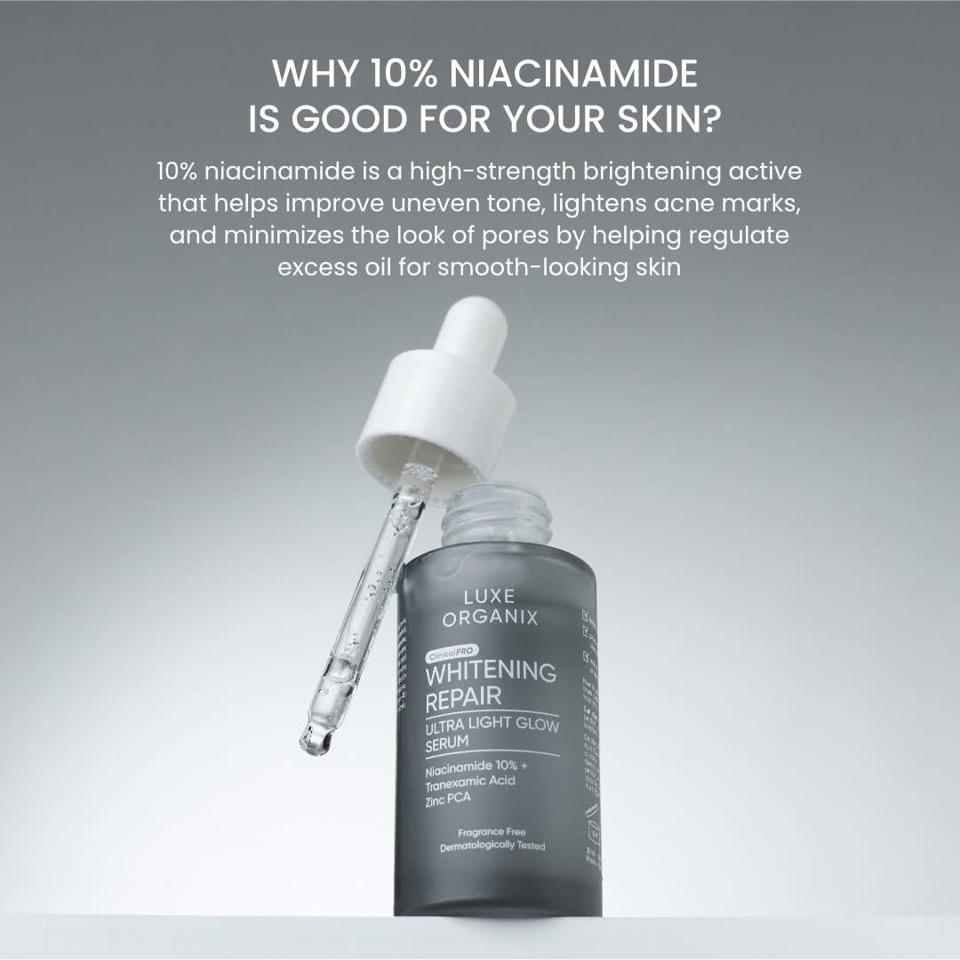 Luxe Organix Whitening Repair Ultra Light Glow Niacinamide Serum 30ml