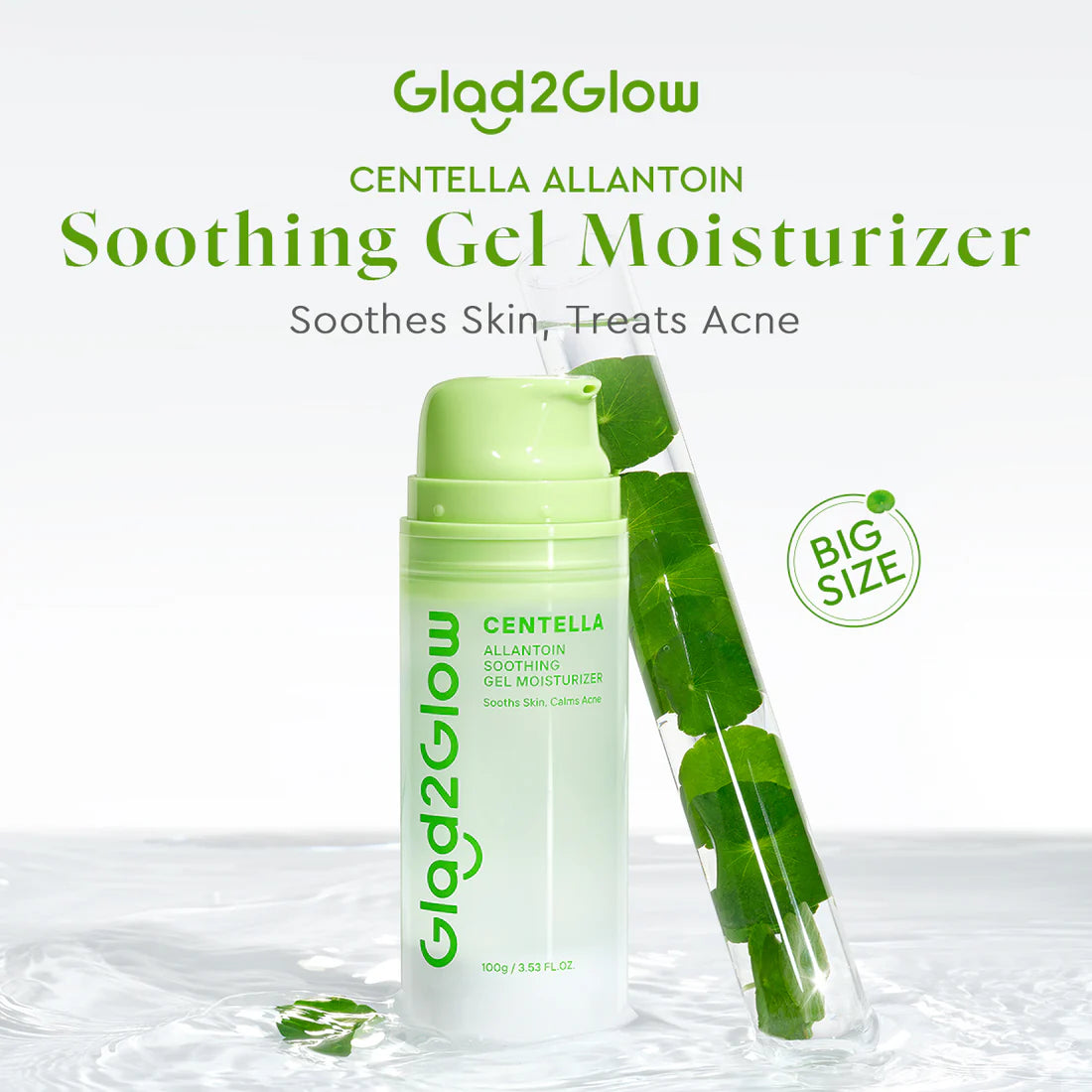 GLAD2GLOW Centella Allantoin Soothing Gel Moisturizer 100g