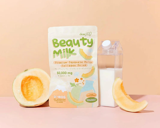 Dear Face Beauty Milk Premium Japanese Melon Collagen Drink 18gX10 sachets