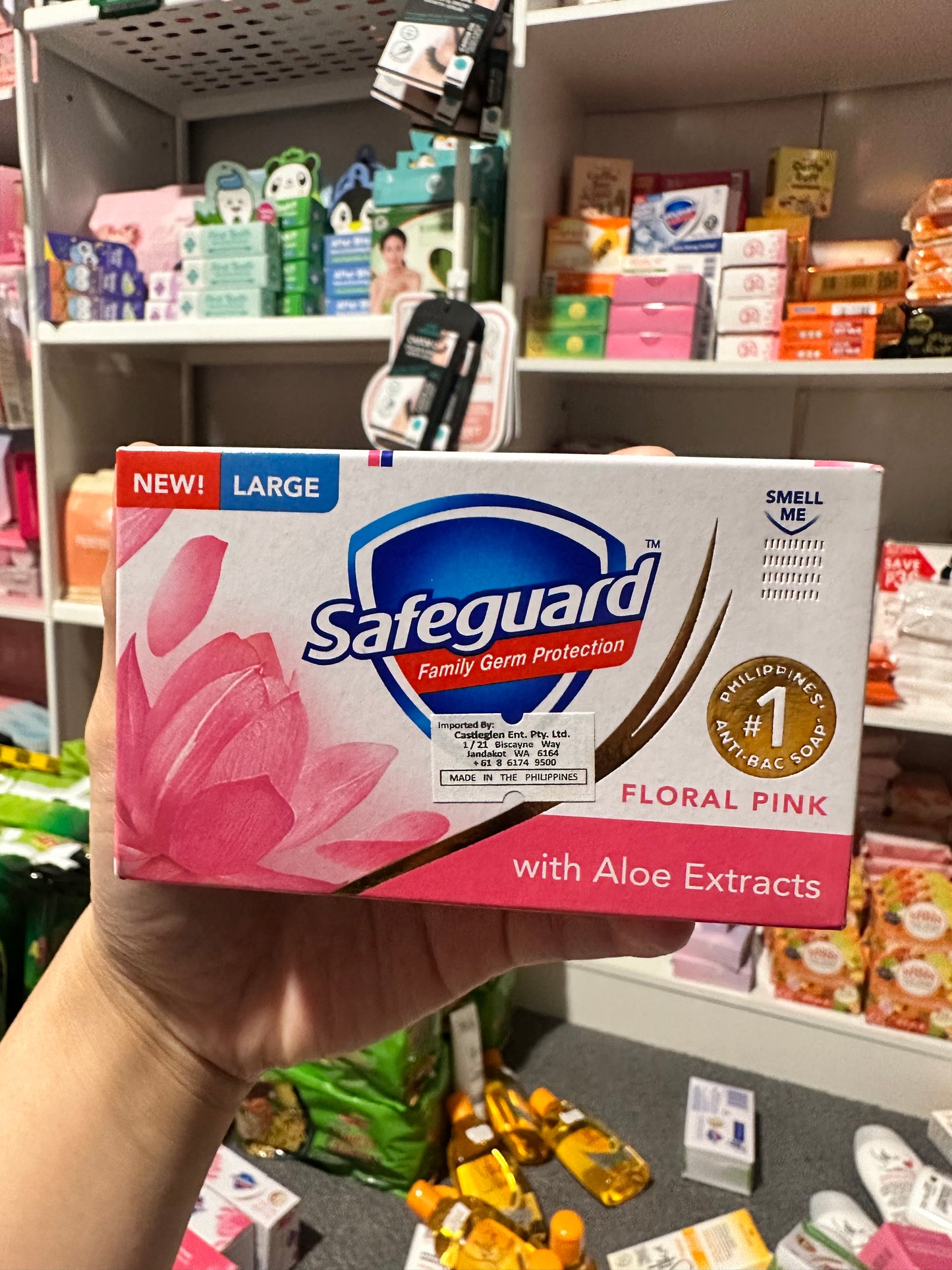 Safeguard Family Germ Protection FLORAL PINK with Aloe Extracts 135g