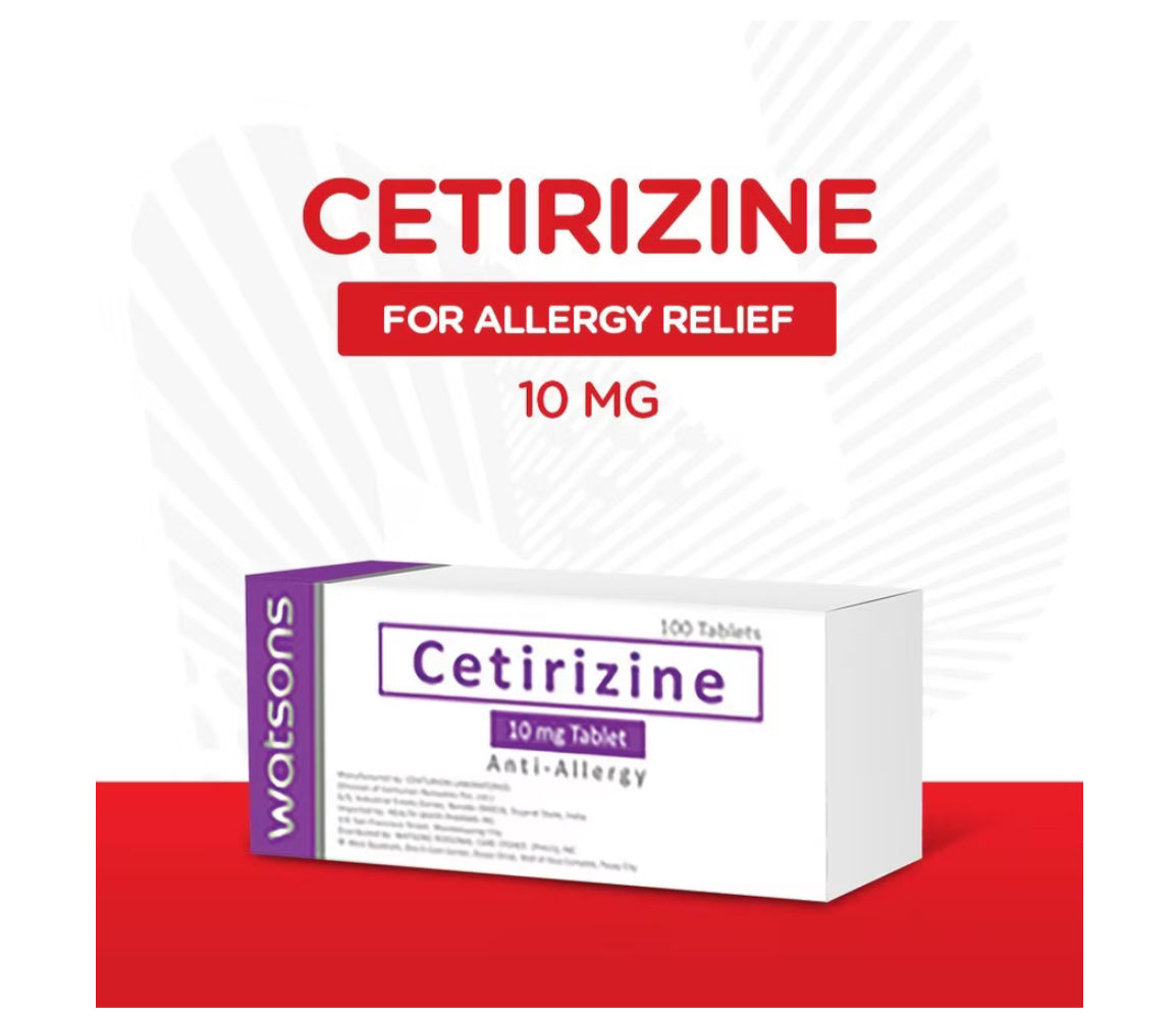 Cetirizine hydrochloride 10mg - Sold per pad (10 tablets)