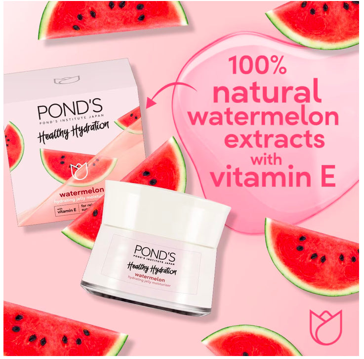 Ponds Healthy Hydration Watermelon Hydrating Jelly Moisturizer with Vitamin E 50g