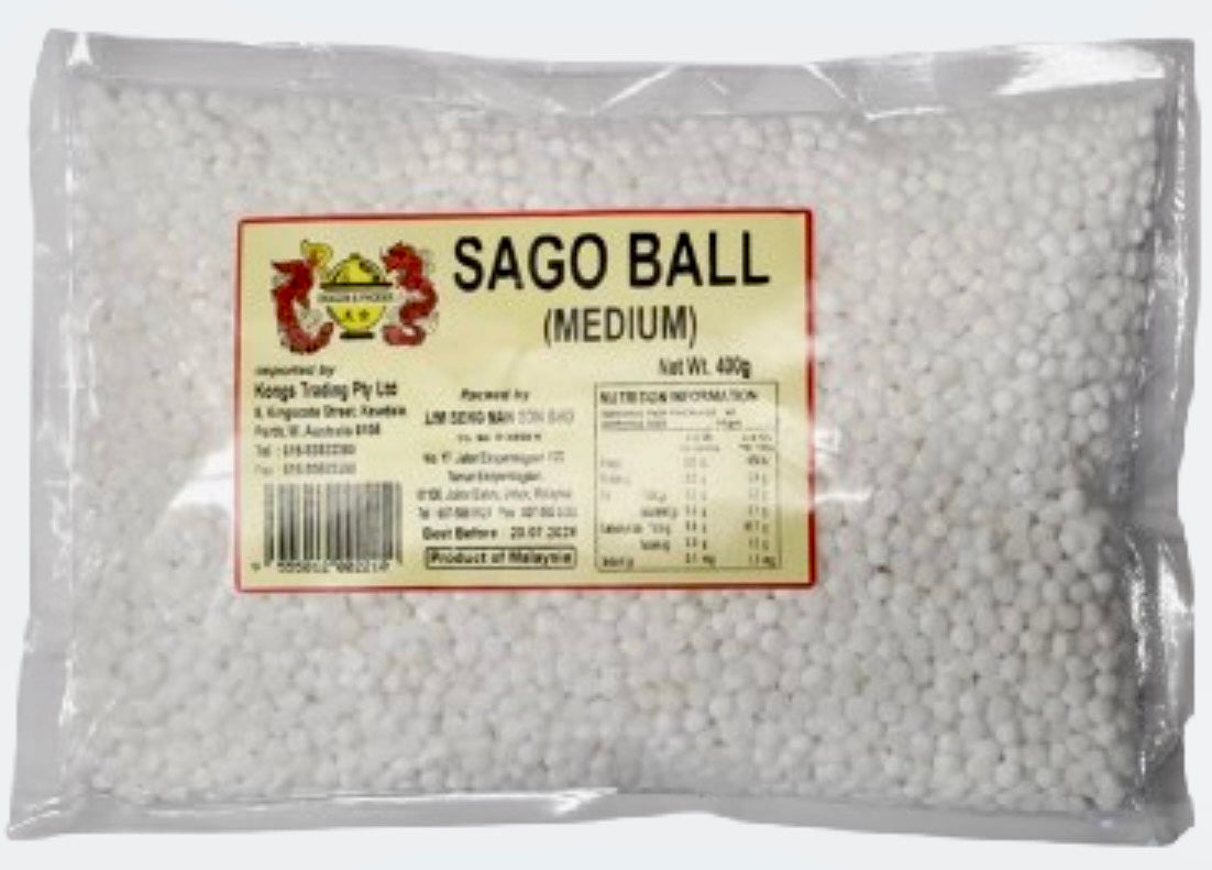 DRAGON PHEONIX SAGO SEED MEDIUM 400g (Tapioca Pearls)