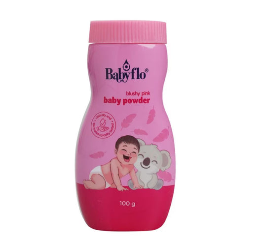 Babyflo Powder Blushy Pink 100g - Baby Powder