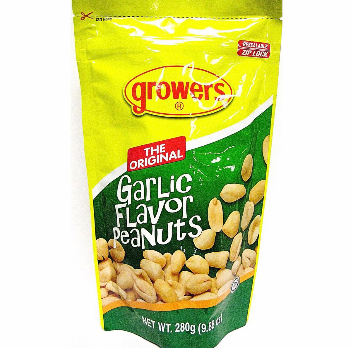 GROWERS GARLIC FLAVOR PEANUTS 280G (X-LARGE)
