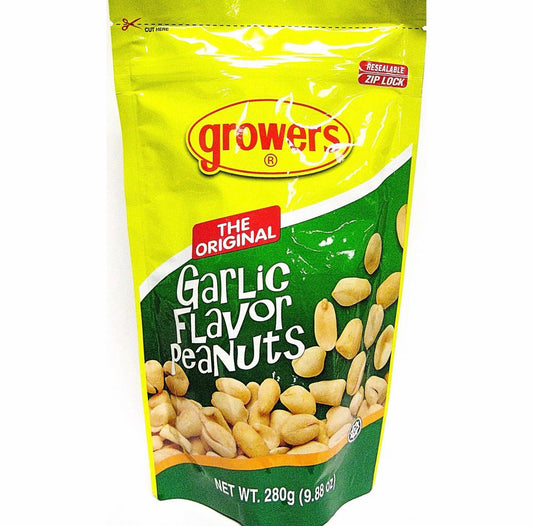 GROWERS GARLIC FLAVOR PEANUTS 280G (X-LARGE)