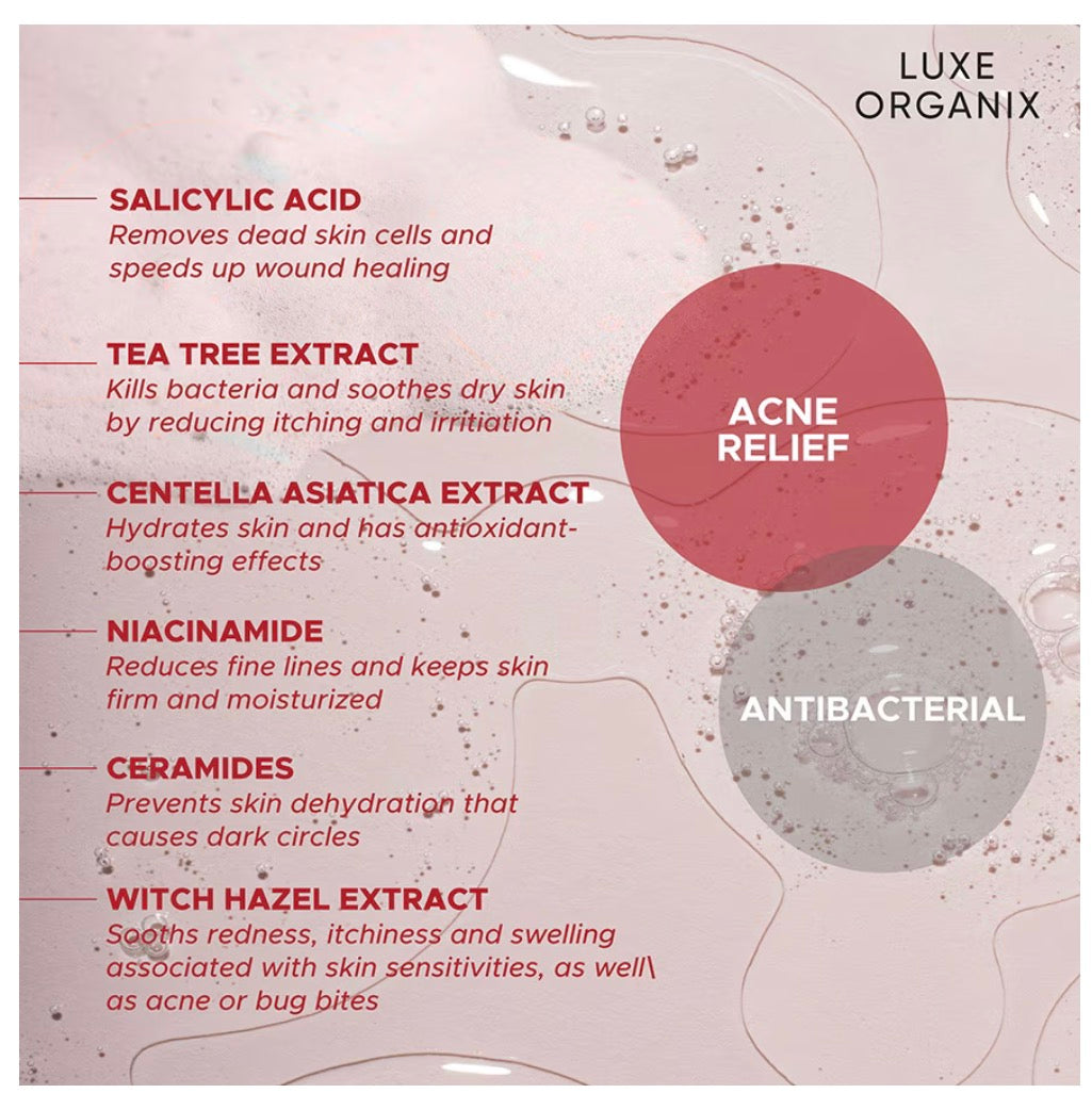 Luxe Organix Dermapro Salicylic Acid 2% Acne Rescue Serum Antibacterial Body Wash 500Ml