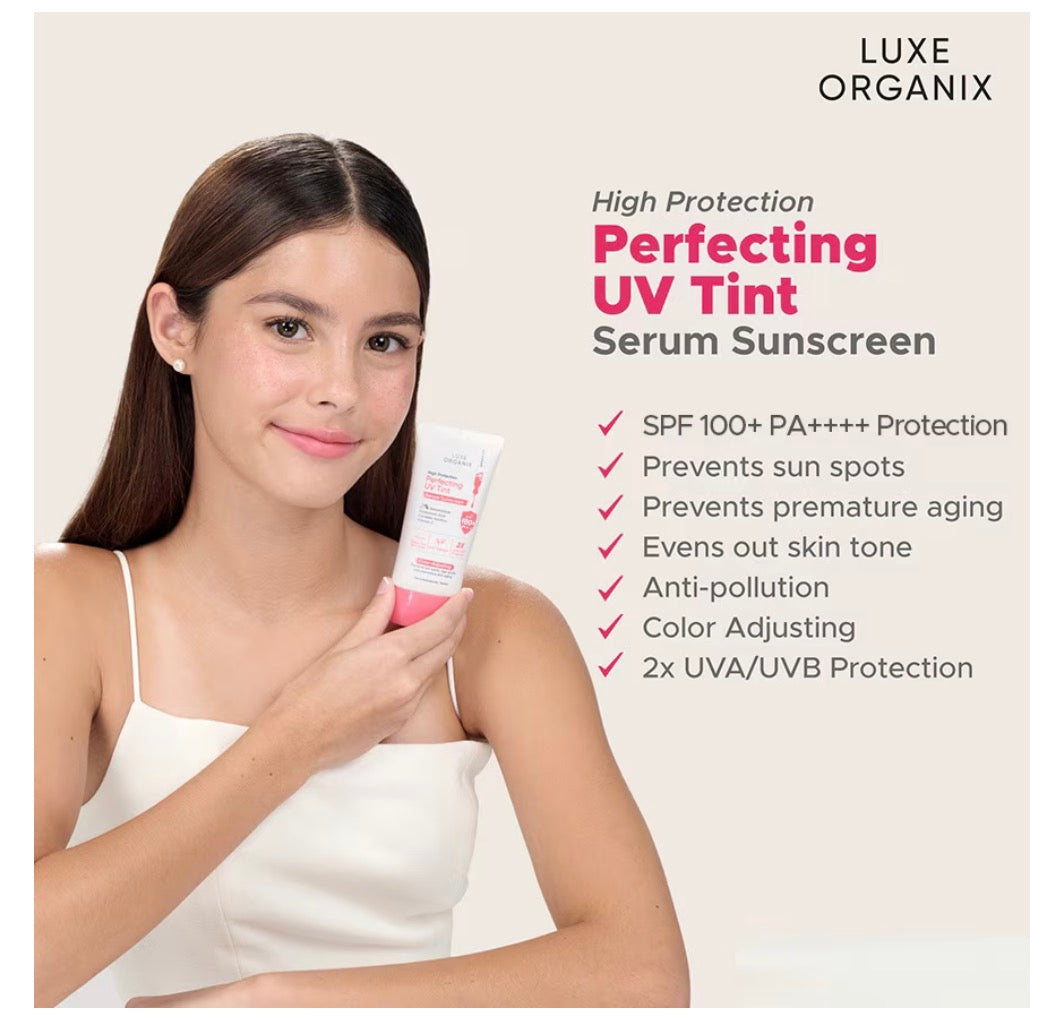 LUXE ORGANIX Perfecting UV Tint Serum Sunscreen SPF 100+ PA ++++ 40g