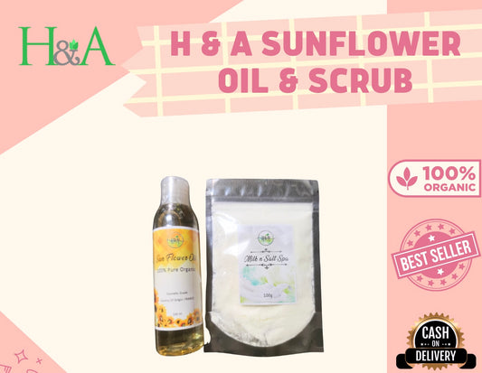 H&A Sun flower oil 100ml + Milk Salt Spa