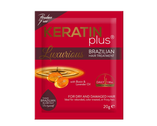 KERATIN PLUS
Luxurious Brazilian Hair Treatment 20G x 6 Sachets