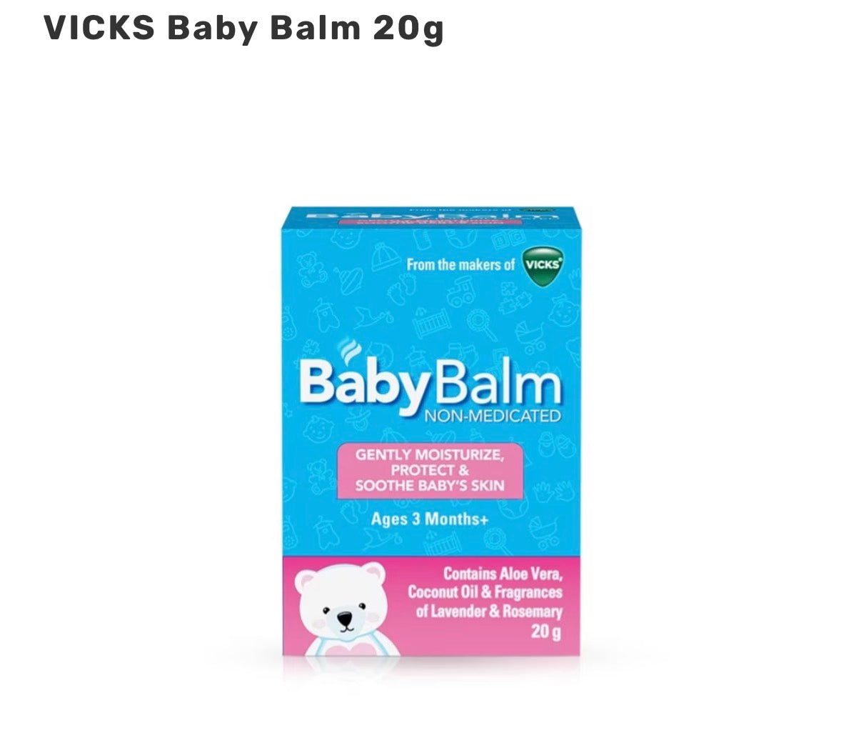 VICKS Baby Balm NON MEDICATED 20g