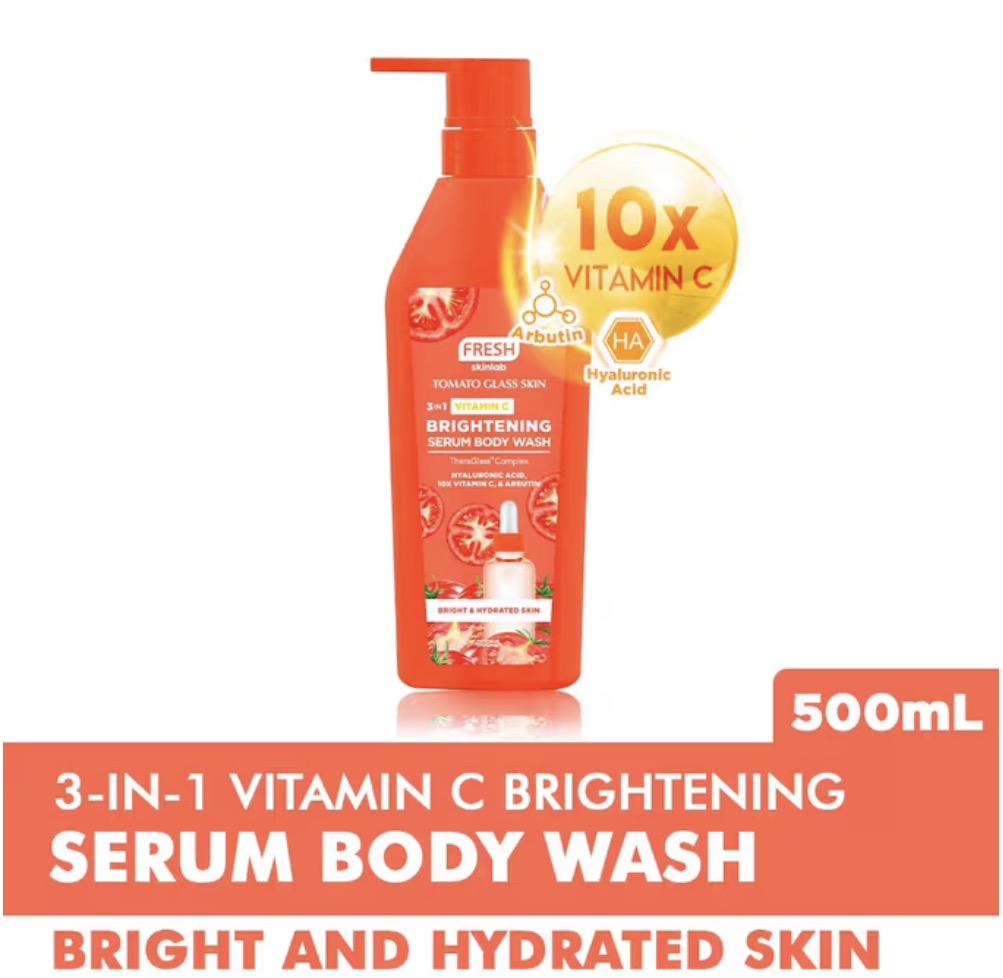 FRESH Skinlab Tomato Glass Skin 3-in-1 Brightening Serum Body Wash 500ml