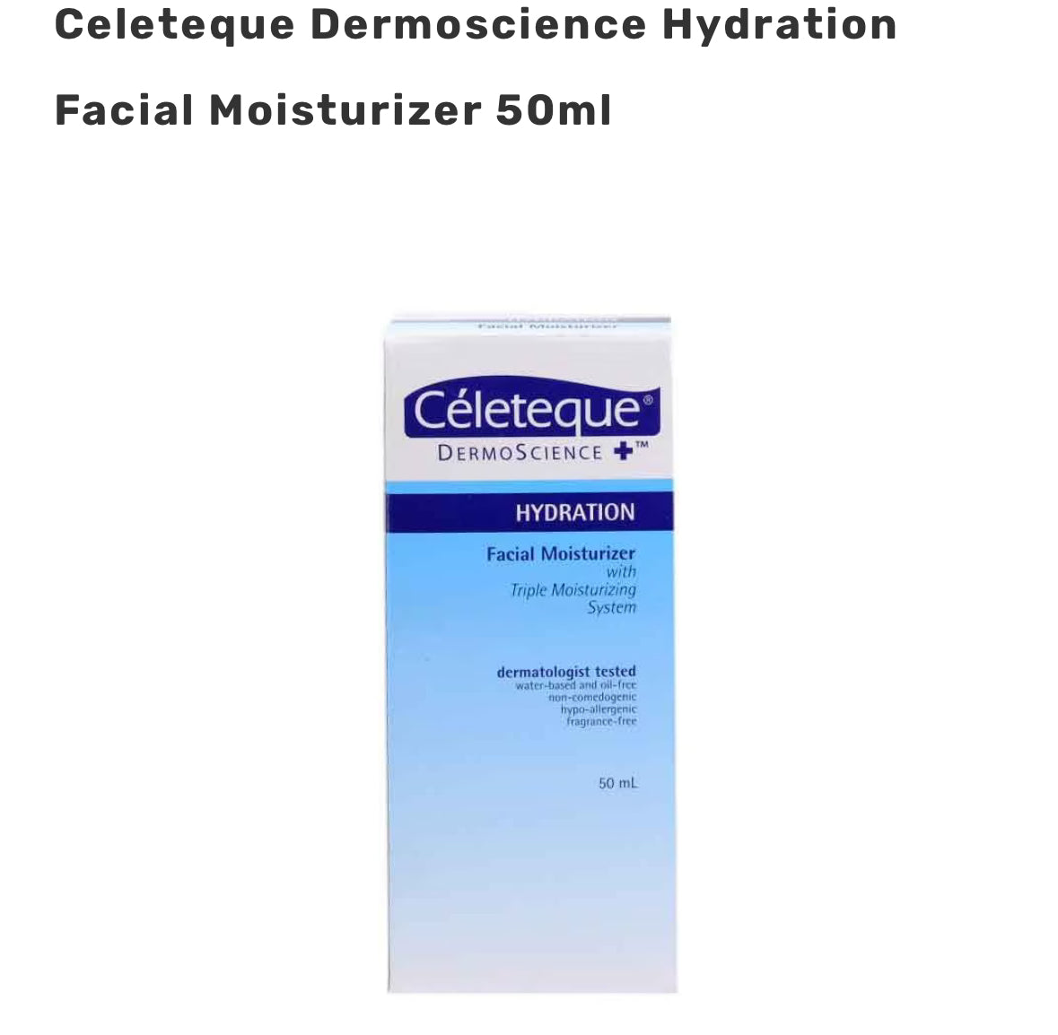 Celeteque Dermoscience Hydration Facial Moisturizer 50ml