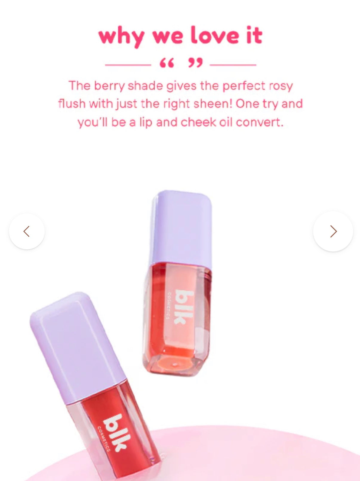 BLK COSMETICS FRESH COLOR LIP AND CHEEK OIL SUNKISSED SHADE