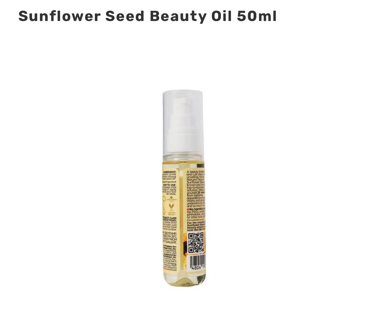 HUMAN NATURE Sunflower Seed Beauty Oil 50ml