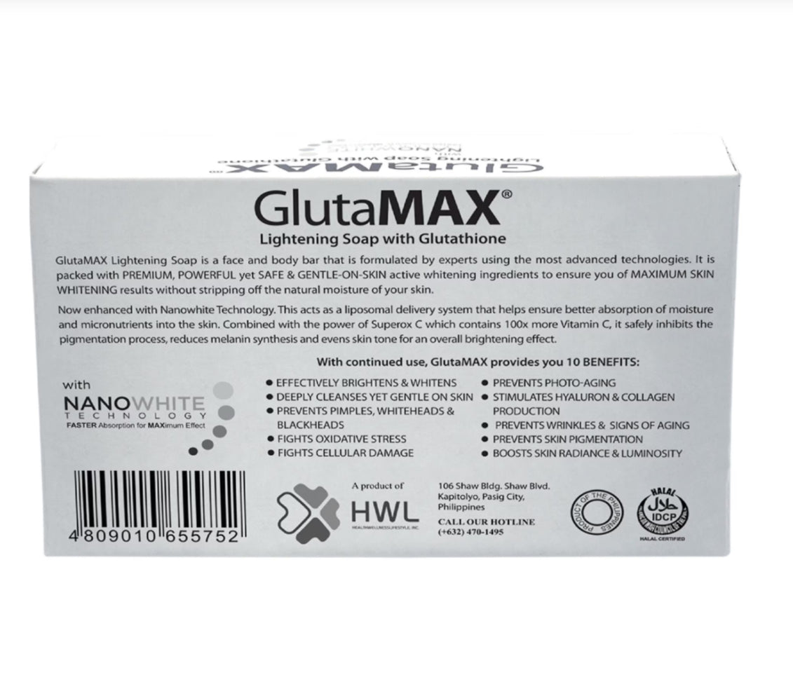 GLUTAMAX
Lightening Soap With Glutathione 135g