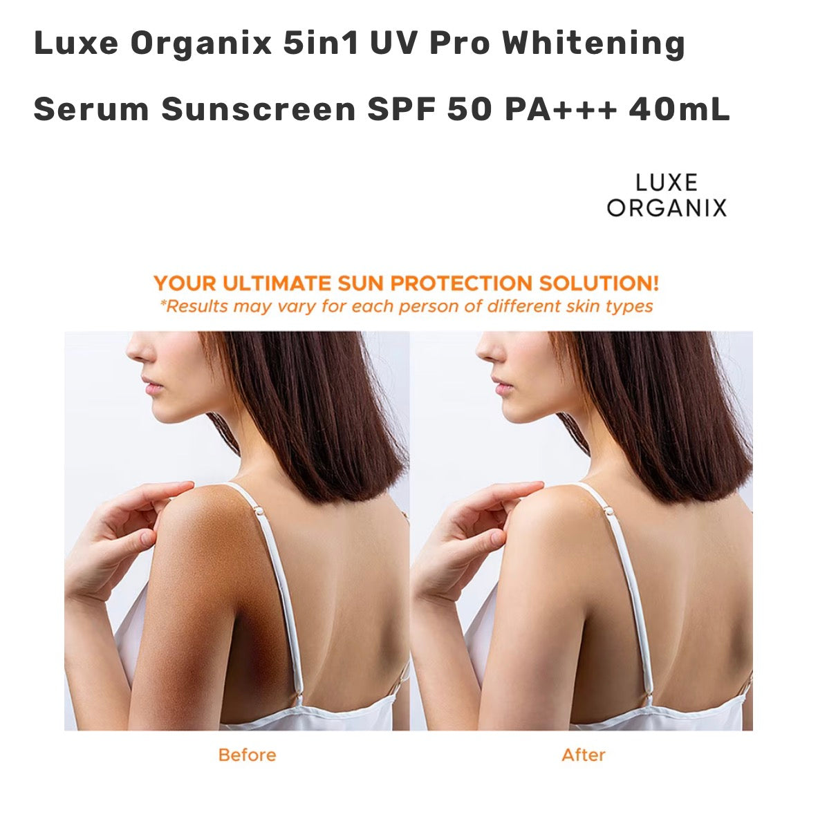 Luxe Organix 5in1 UV Pro Whitening Serum Sunscreen SPF 50 PA+++ 40mL