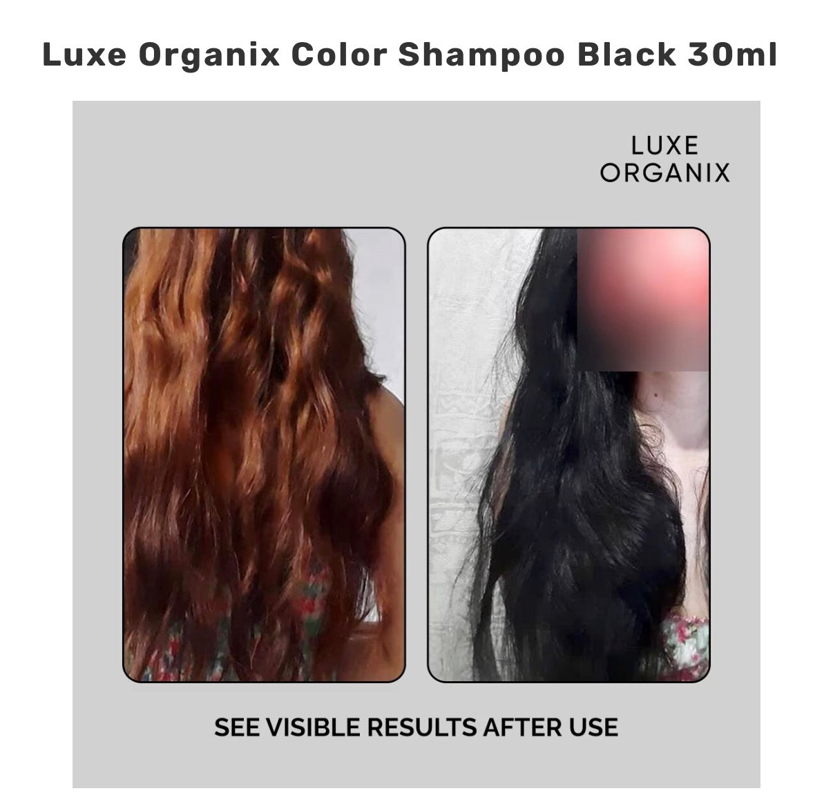 Luxe Organix Color Shampoo Black 40ml (Bigger Version)